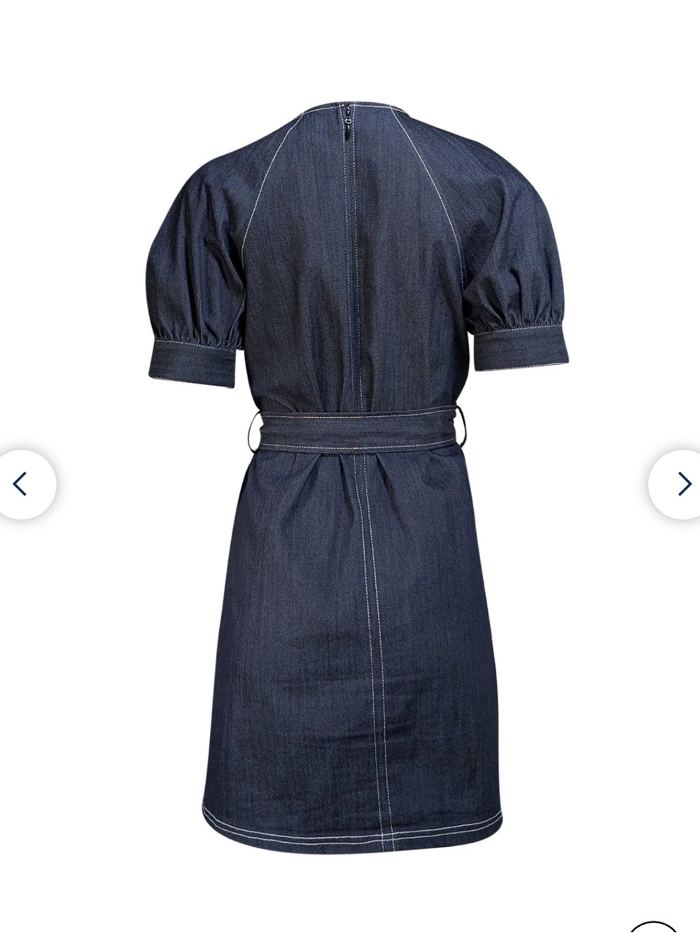 cinq a sept Navy Blue Denim Mini Dress with Belt - Picture 3 of 14